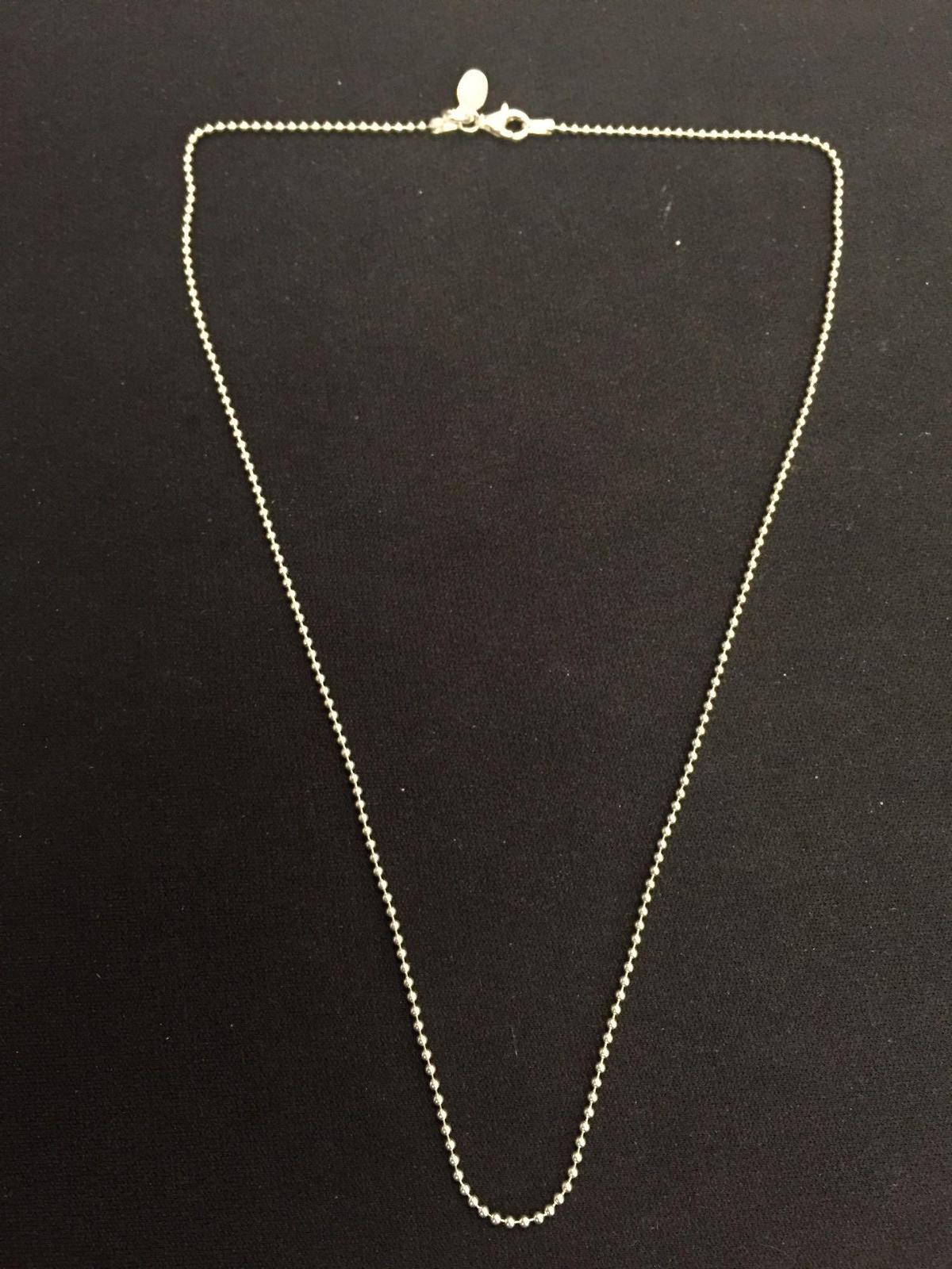 Sterling Silver 18" Ball Link Chain