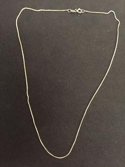 Italian Made 18" Sterling Silver Box Chain