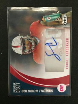 2017 Sage Hit Solomon Thomas 49ers Rookie Autograph Football Card