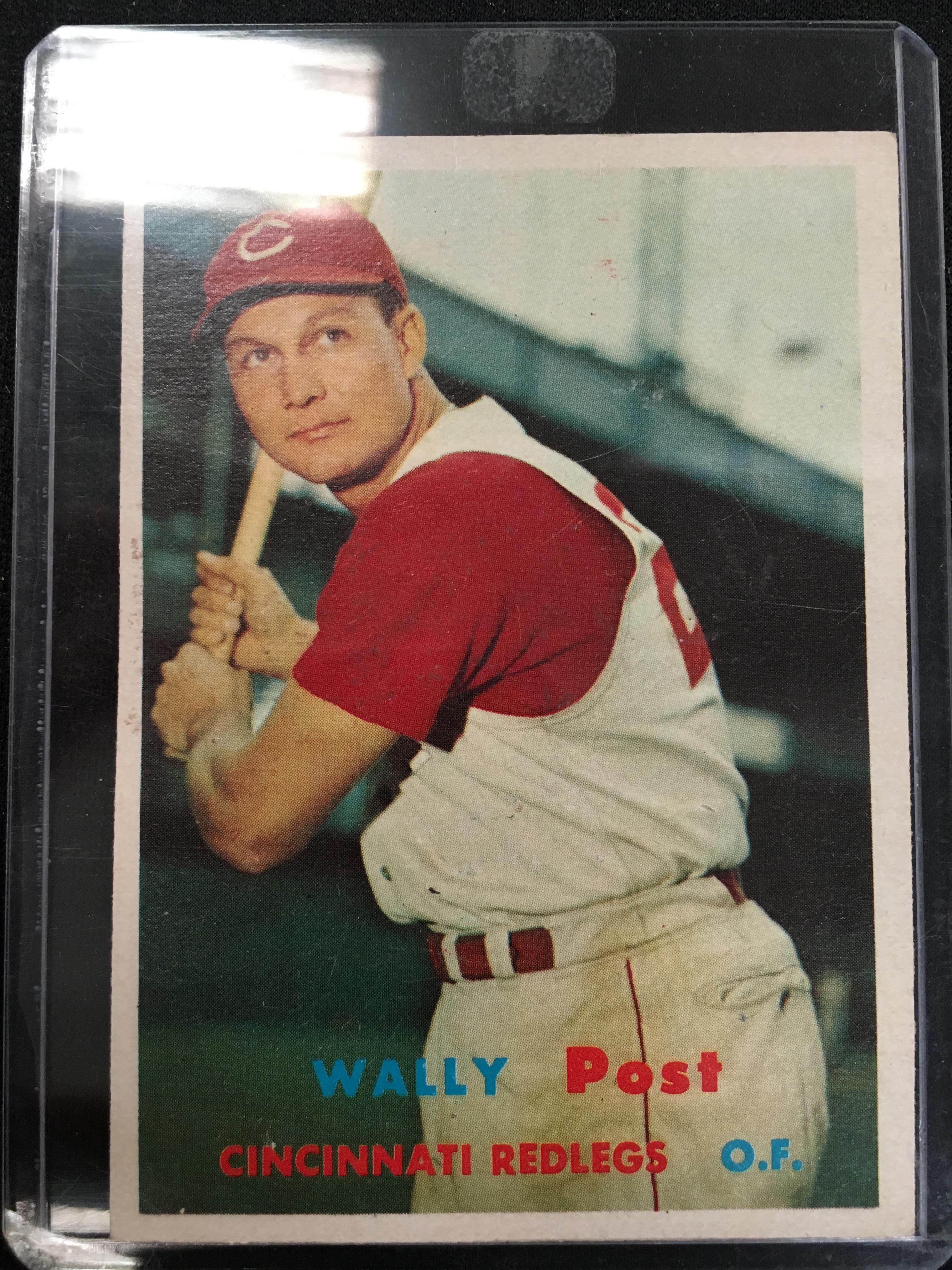 1957 Topps #157 Wally Post Reds Vintage Baseball Card