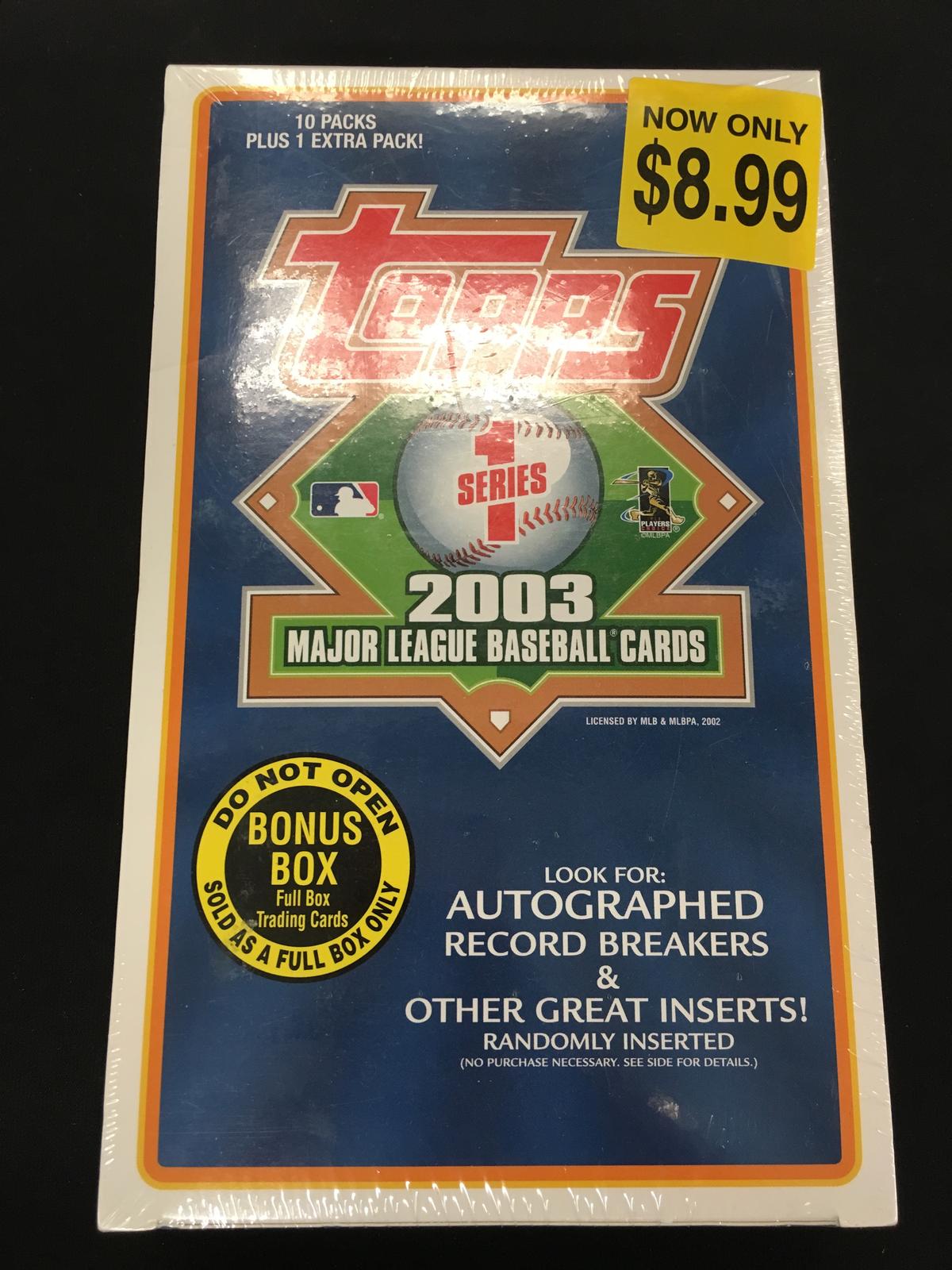 Sealed 2003 Topps Series 1 Baseball Retail Box of Packs