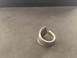 Sterling Silver Spoon Style Ring - Size 5