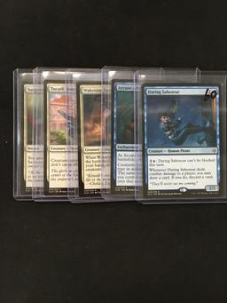 5 Card Lot of Magic the Gathering Gold Symbol Rare Cards or Foil Cards