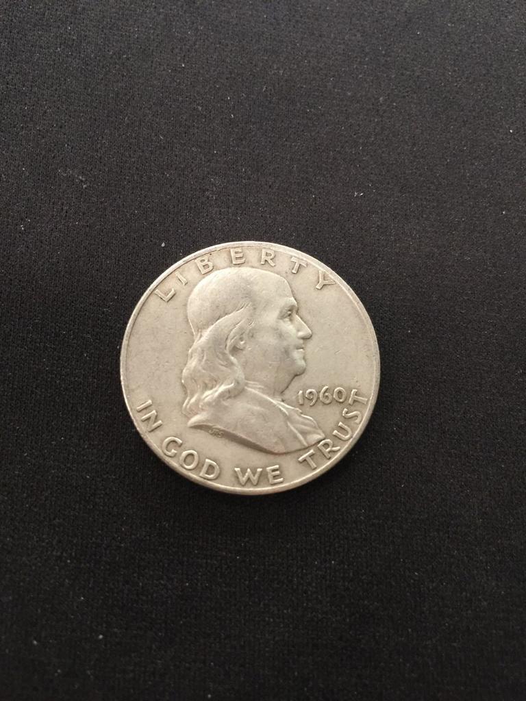 1960-D United State Franklin Half Dollar - 90% Silver Coin