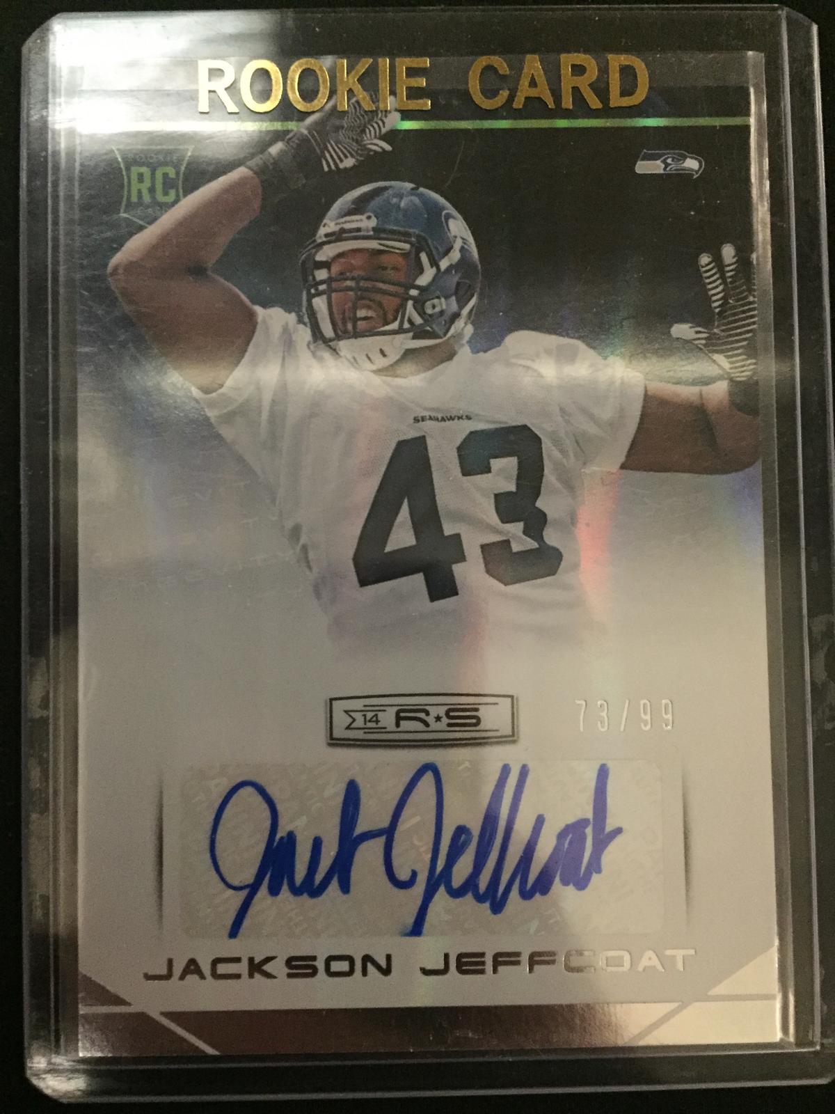 2014 Rookies & Stars Jackson Jeffcoat Seahawks Rookie Autograph Card /99