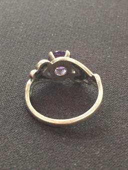 KBN Sterling Silver & Amethyst Ring - Size 5.75