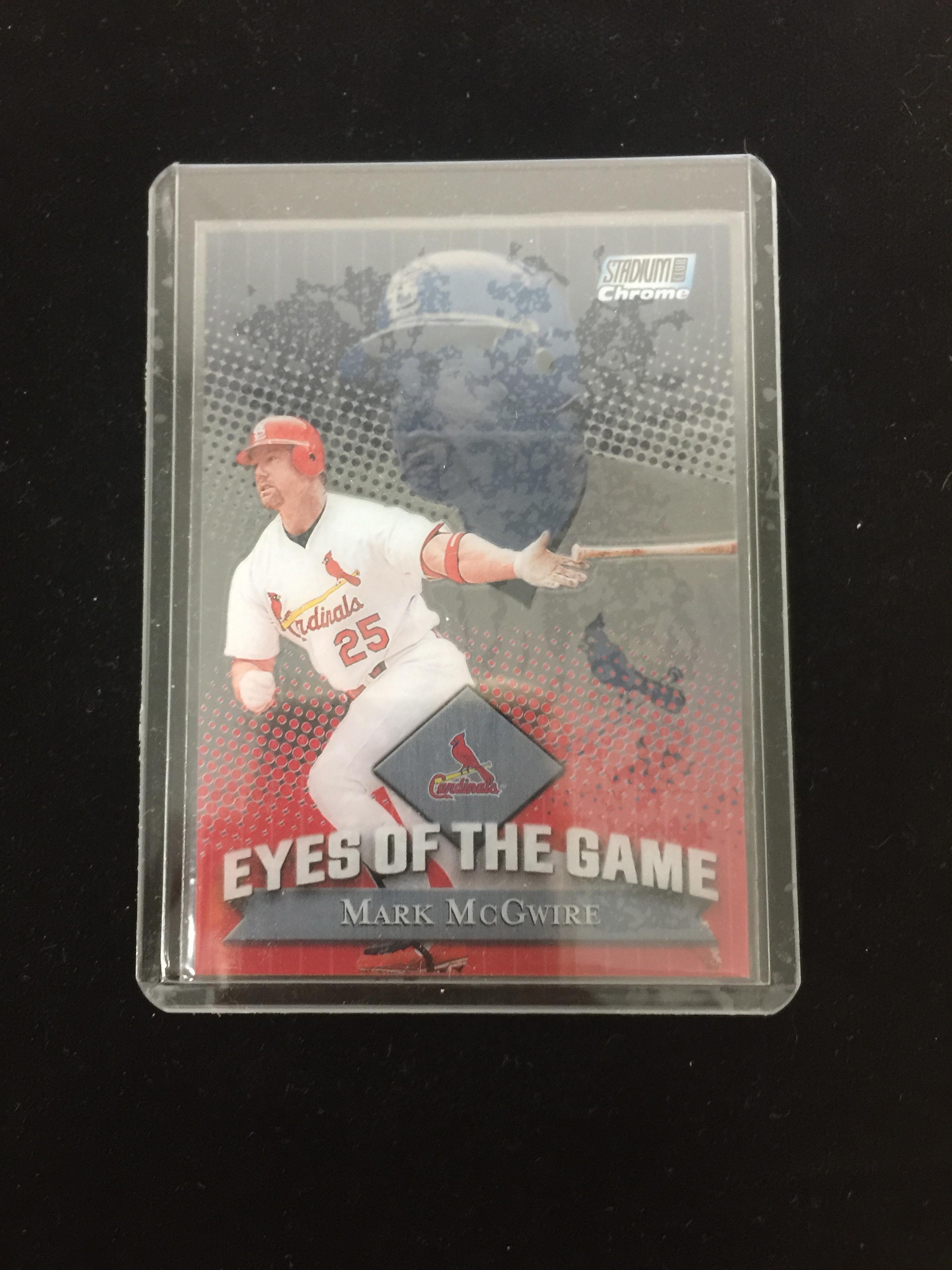 2000 Stadium Club Chrome Eyes of the Game Mark McGwire Cardinals Insert Card