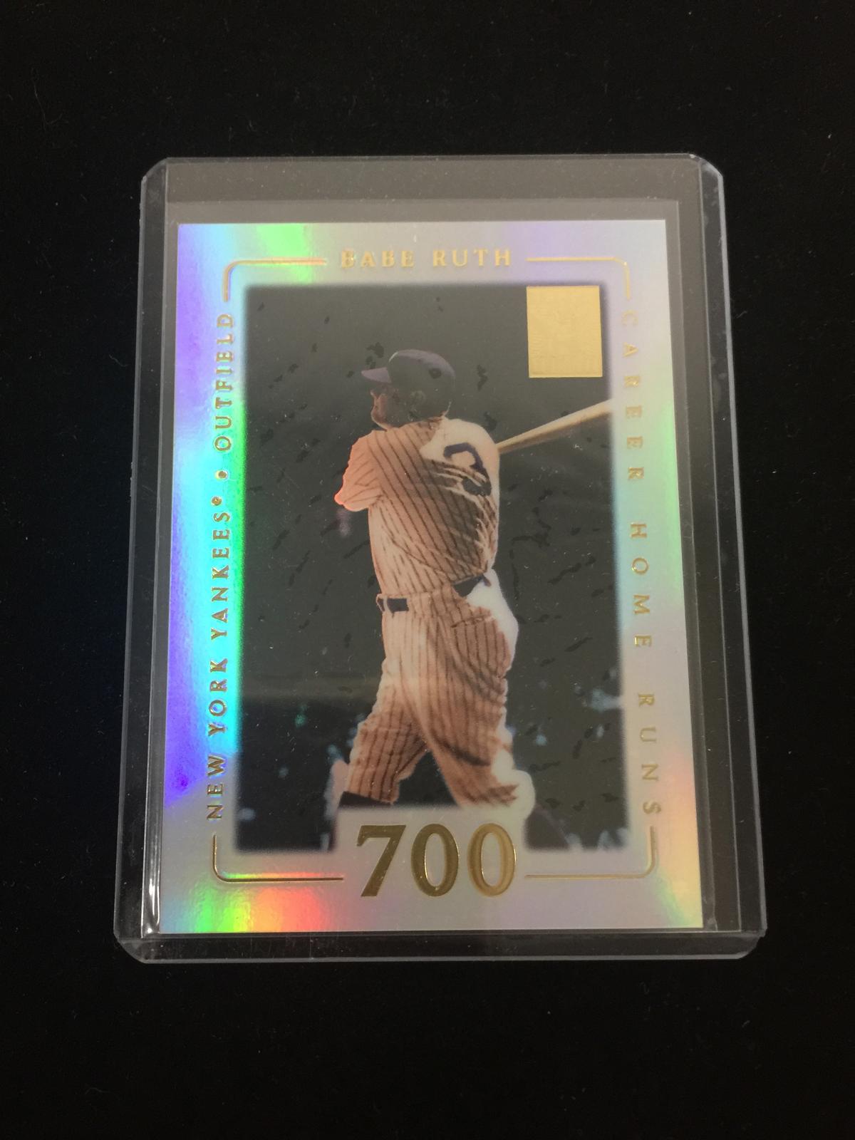 2002 Topps Tribute Babe Ruth Yankees Refractor Card