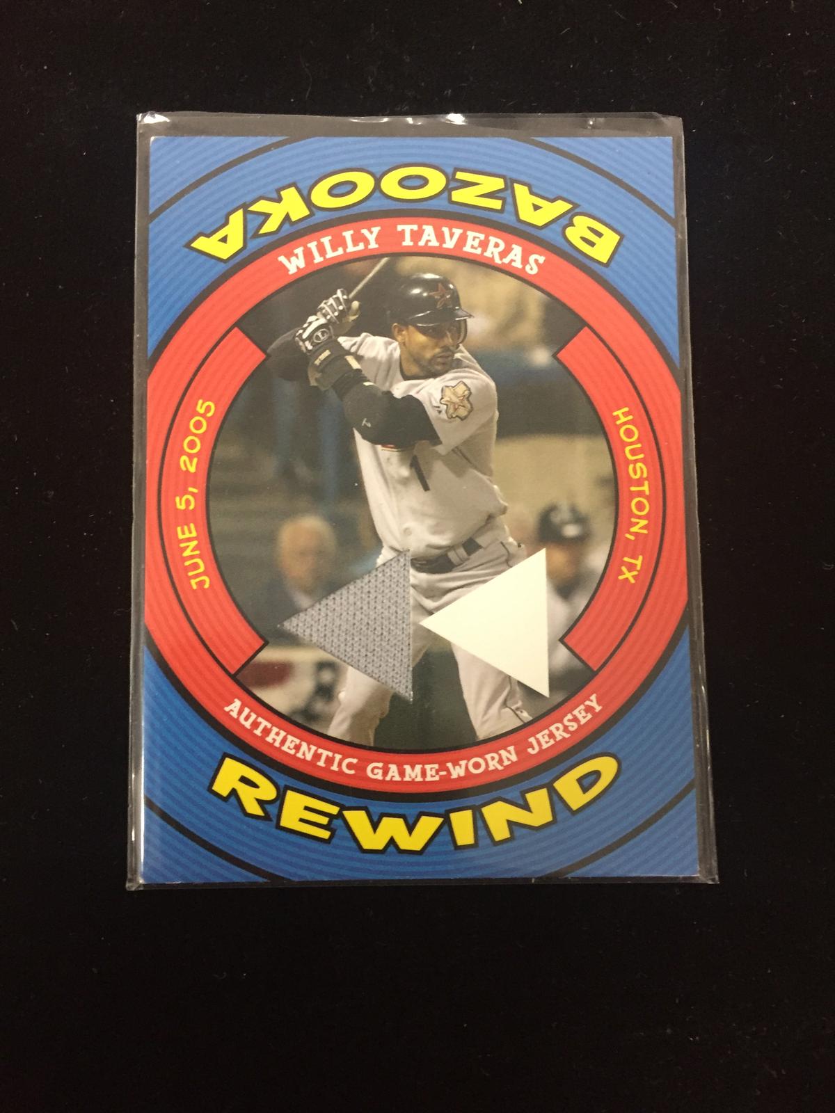 2006 Topps Bazooka Willy Taveras Astros Jersey Card