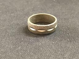 Hand-Etched 18KT Gold Filled 6.0 mm Band - Size 5.5