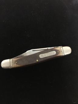 Vintage Schrade USA #856 Old Timer Multi Blade Folding Pocket Knife