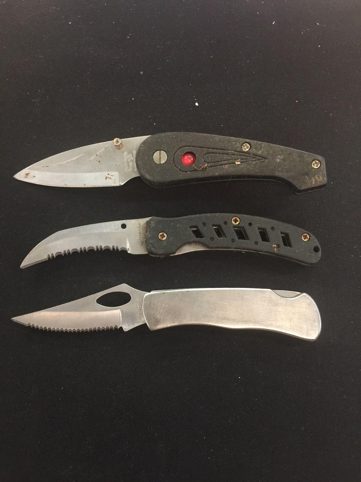 3 Count Lot of Folding Pocket Knives