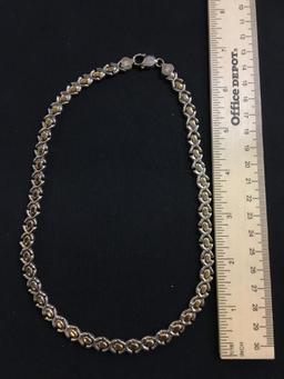 "Milor" Italian Made Two-Tone Sterling Silver 18" Necklace