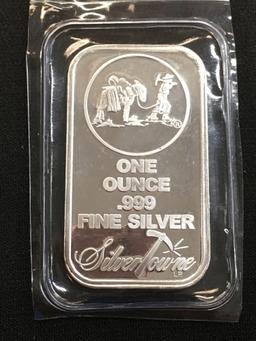 1 Troy Ounce .999 Fine Silver Silver Towne Silver Bullion Bar