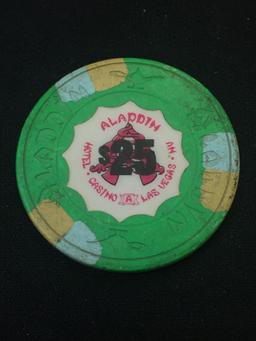 Vintage Aladdin Casino - Las Vegas, Nevada - $25 Casino Chip - RARE