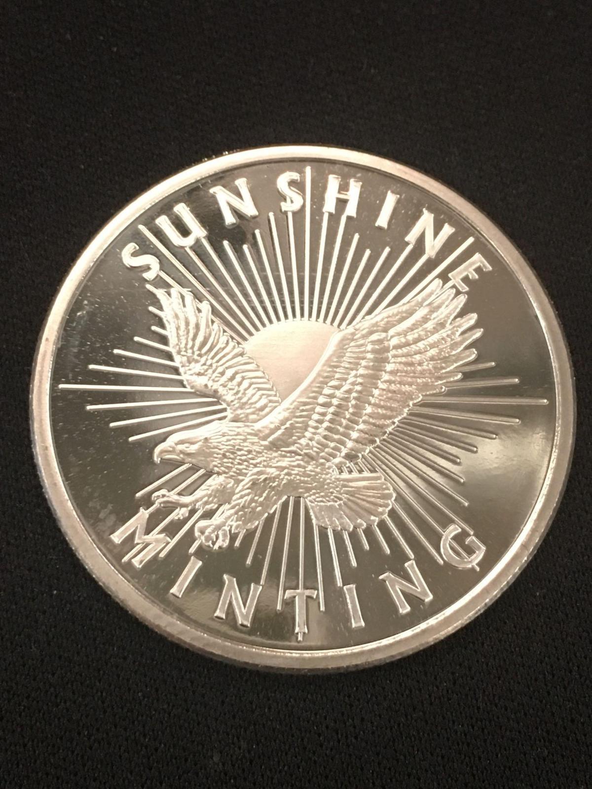 NEW Sunshine Minting 1/2 Troy Ounce .999 Fine Silver Eagle Bullion Round