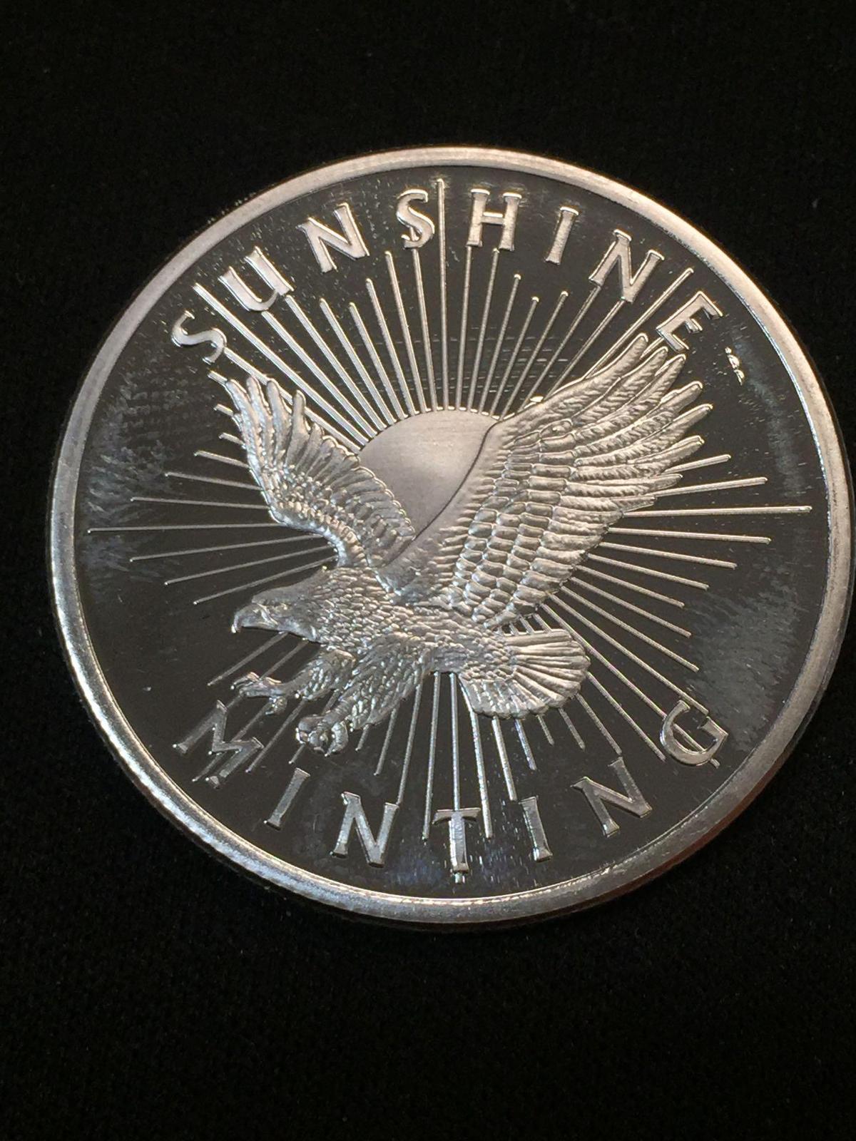 1/2 Troy Ounce .999 Fine Silver Sunshine Minting Silver Bullion Round Coin