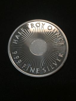 1/2 Troy Ounce .999 Fine Silver Sunshine Minting Silver Bullion Round Coin