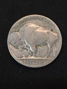 1936 United States Indian Head Buffalo Silver Nickel 5 Cent Coin - Vintage