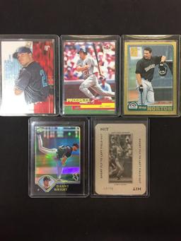 5 Card Lot of Baseball Inserts, Serial Numbered and Rare Star Sports Cards!