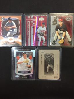 5 Card Lot of Baseball Inserts, Serial Numbered and Rare Star Sports Cards!