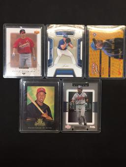 5 Card Lot of Baseball Inserts, Serial Numbered and Rare Star Sports Cards!