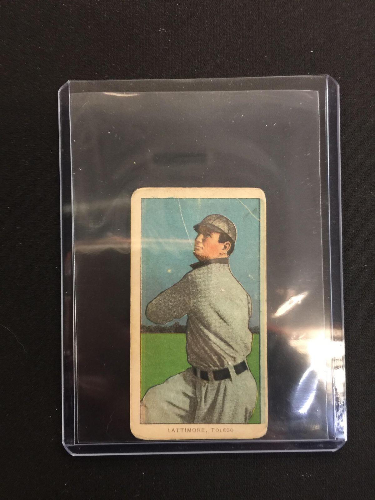1909 T206 Sweet Caporal William Lattimore Toledo Vintage Baseball Tobacco Card