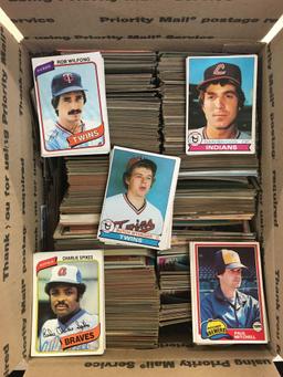 Medium Flat Rate Box Full of Mixed Sports Cards from the 1970s through 1990s