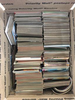 Medium Flat Rate Box Full of Mixed Sports Cards from the 1970s through 1990s