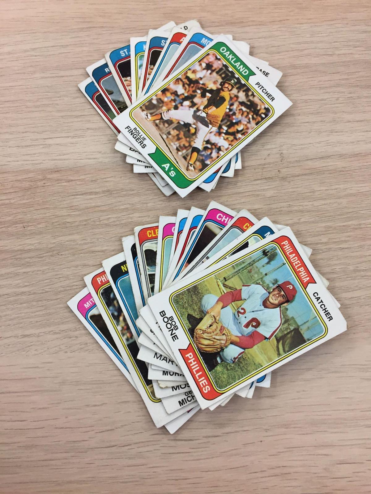 20 Card Lot of 1974 Topps Baseball Vintage Cards