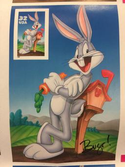 Adorable Vintage Collectible Bugs Bunny Stamp Sheets - 3 Count