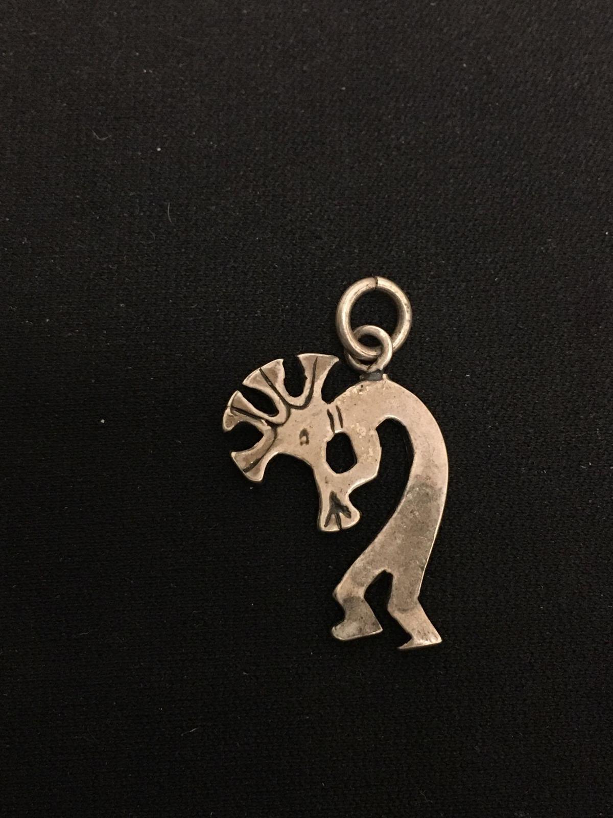 Kokopelli Designed Sterling Silver Pendant