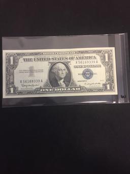 1957-B United States $1 Washington Silver Certificate Bill Currency Note - Crisp