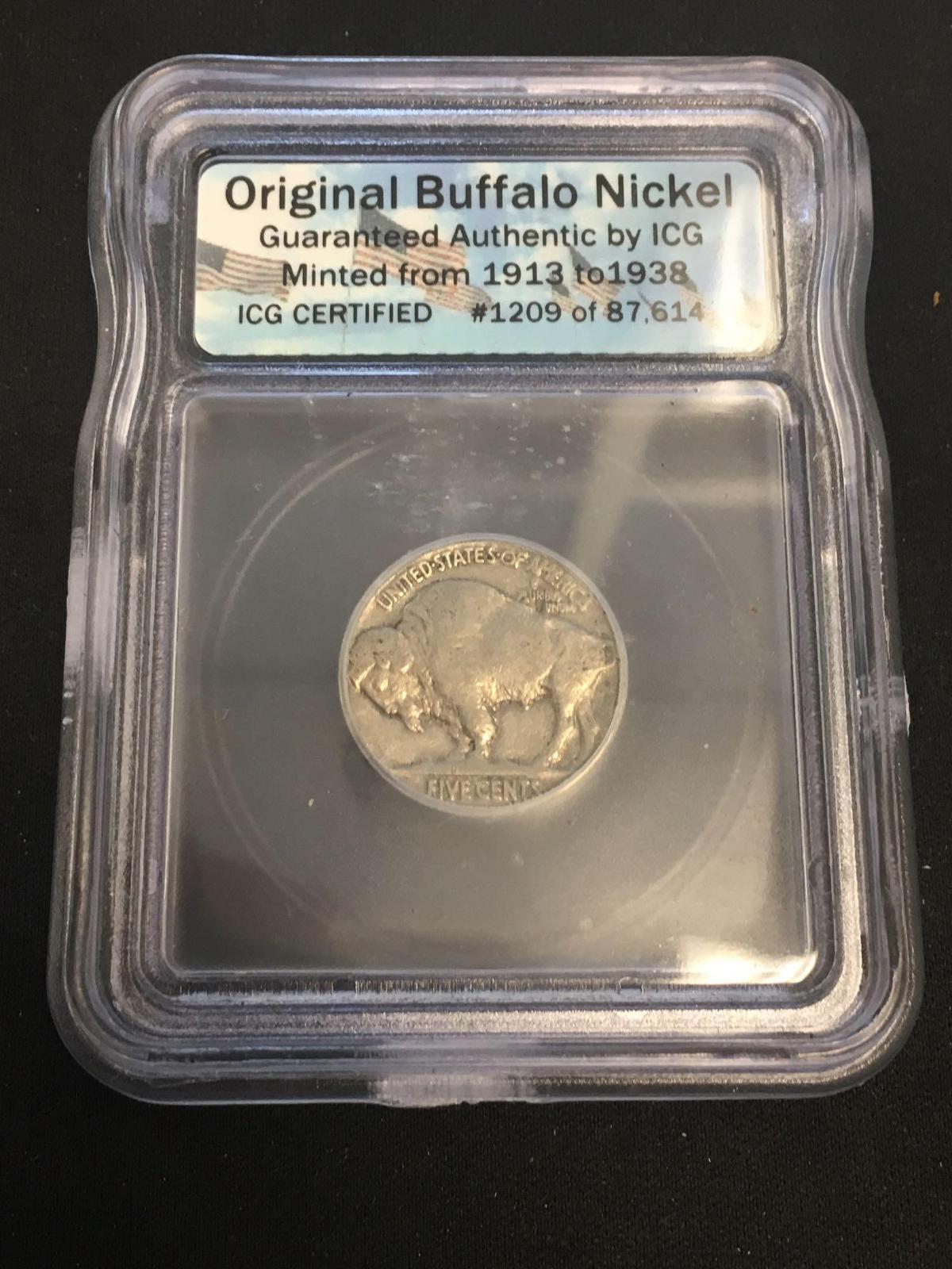 ICG Graded Original Buffalo Nickel (1936) United States Coin