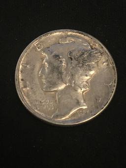 1945-D United States Mercury Dime - 90% Silver Coin