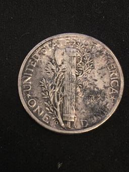 1945-D United States Mercury Dime - 90% Silver Coin