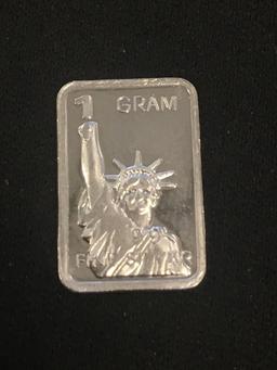 1 Gram .999 Fine Silver Statue of Liberty Bullion Bar