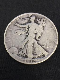 1937-D United States Walking Liberty Half Dollar - 90% Silver Coin