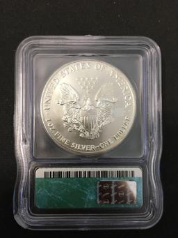 1991 United States 1 Ounce .999 Fine Silver American Eagle - ICG Graded MS 69