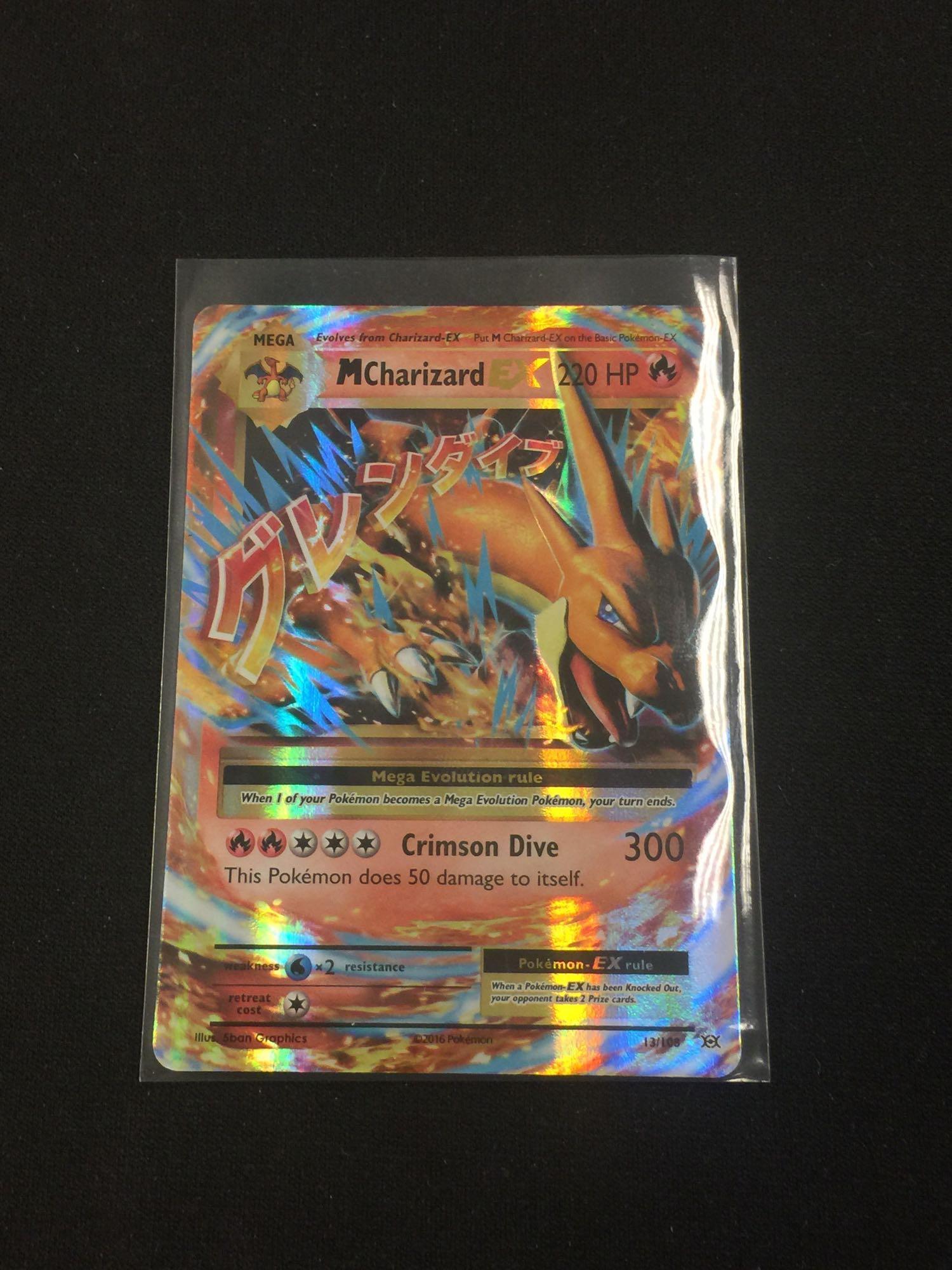 Pokemon Mega Charizard EX Holofoil Rare Card - Evolutions 13/108 - Near Mint +