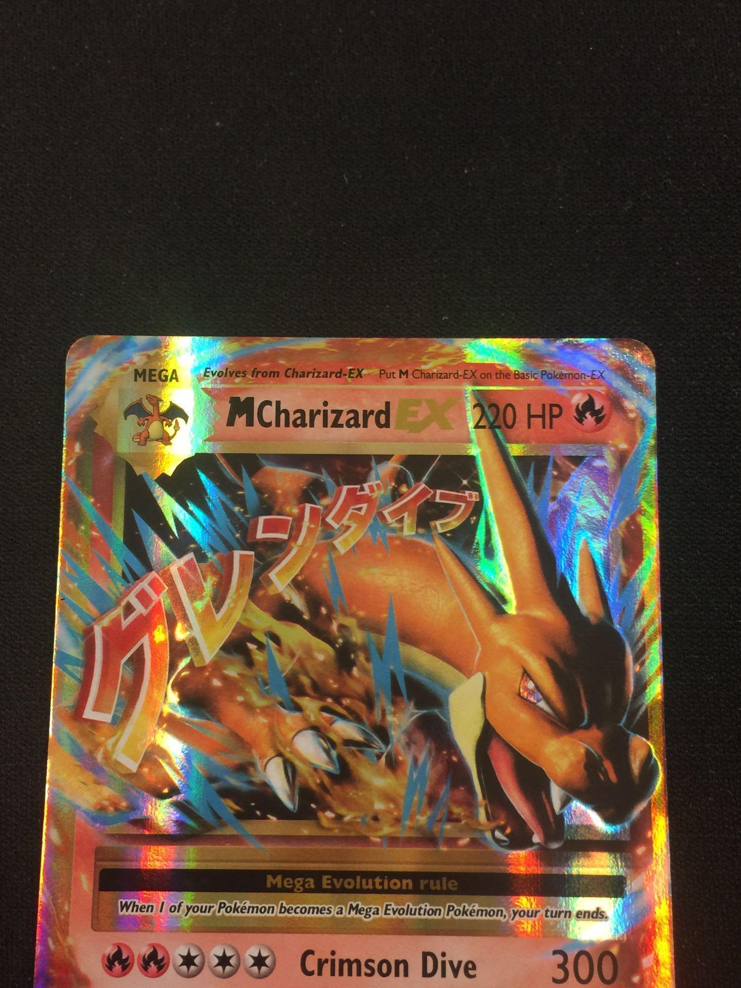 Pokemon Mega Charizard EX Holofoil Rare Card - Evolutions 13/108 - Near Mint +