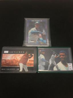 3 Card Lot of Rare & Insert Ken Griffey Jr. Seattle Mariners Baseball Cards