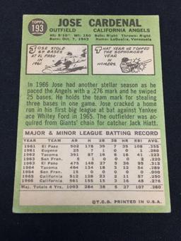 1967 Topps #193 Jose Cardenal Angels Vintage Baseball Card