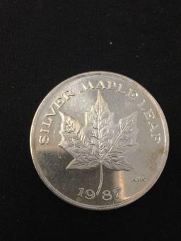 1 Troy Ounce .999 Fine Silver Maple Leaf Made in the USA Silver Bullion Round Coin