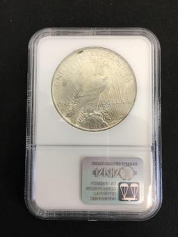 NGC Graded 1923 United States Peace Silver Dollar - MS 64
