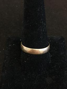 Classic 4mm Wide 14Kt Gold Wedding Band - Size 11.5 - 2.86 Grams