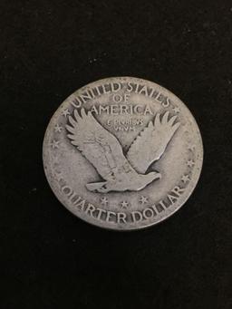 1925 Standing Liberty Quarter Vintage Silver US Coin