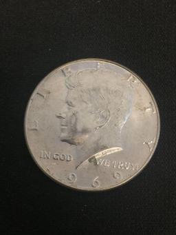 1969-D United States Kennedy Half Dollar - 40% Silver Coin