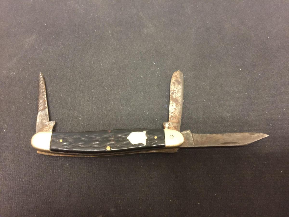 Vintage Calammus USA Black Pocket Knife