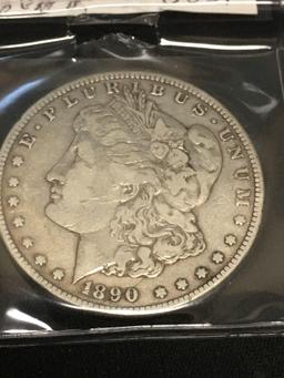 RARE 1890-CC United States Morgan Silver Dollar - 90% Silver Coin